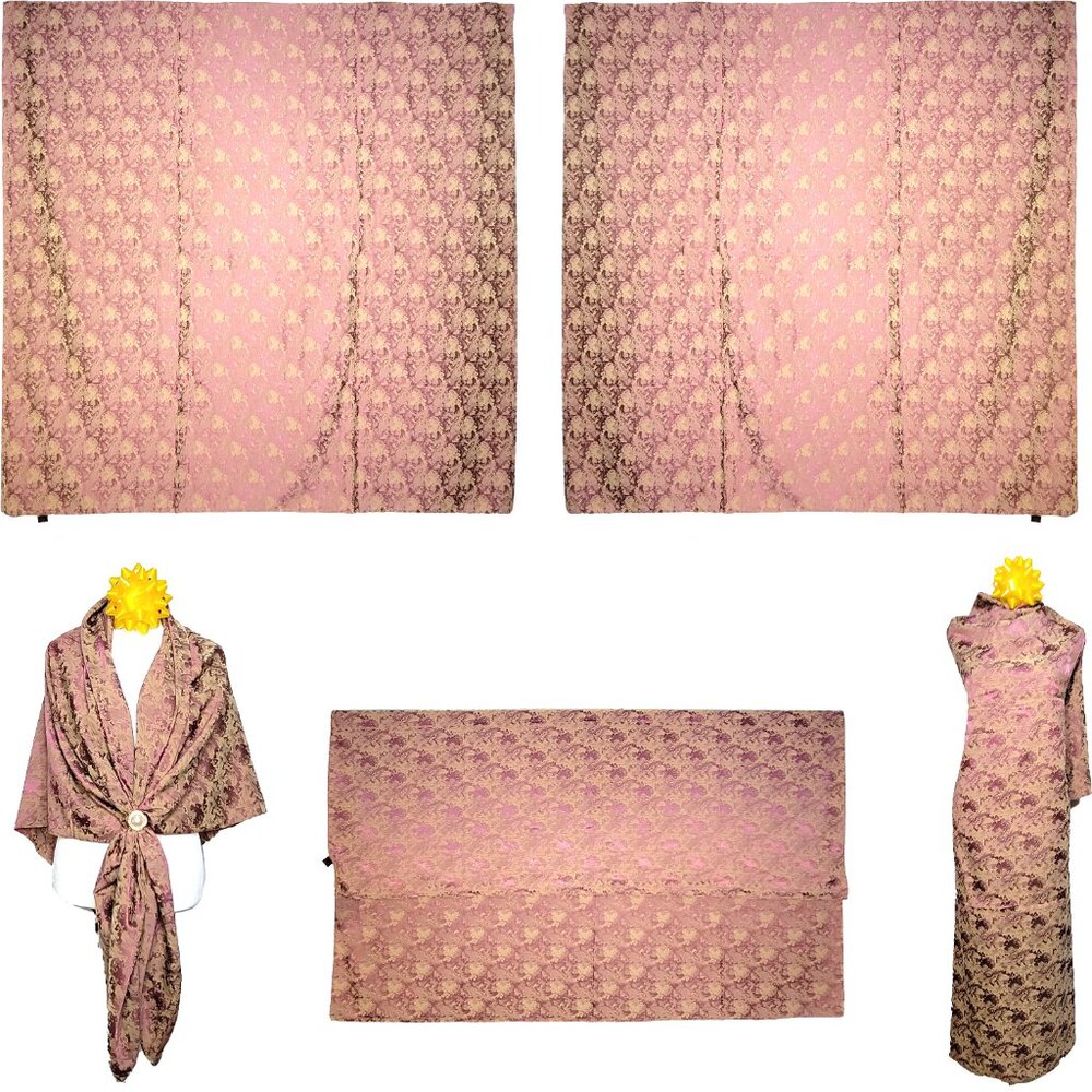 NWT Double Sided Silk Scarf 52"x52" Large Square Shawl Wrap 3006